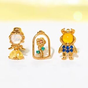 Disney’s Beauty and the Beast Earring Set - gold